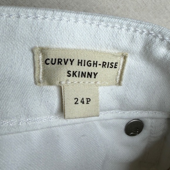 New Madewell Curvy High Rise Skinny Jeans size 24 Petite White - Picture 3 of 12